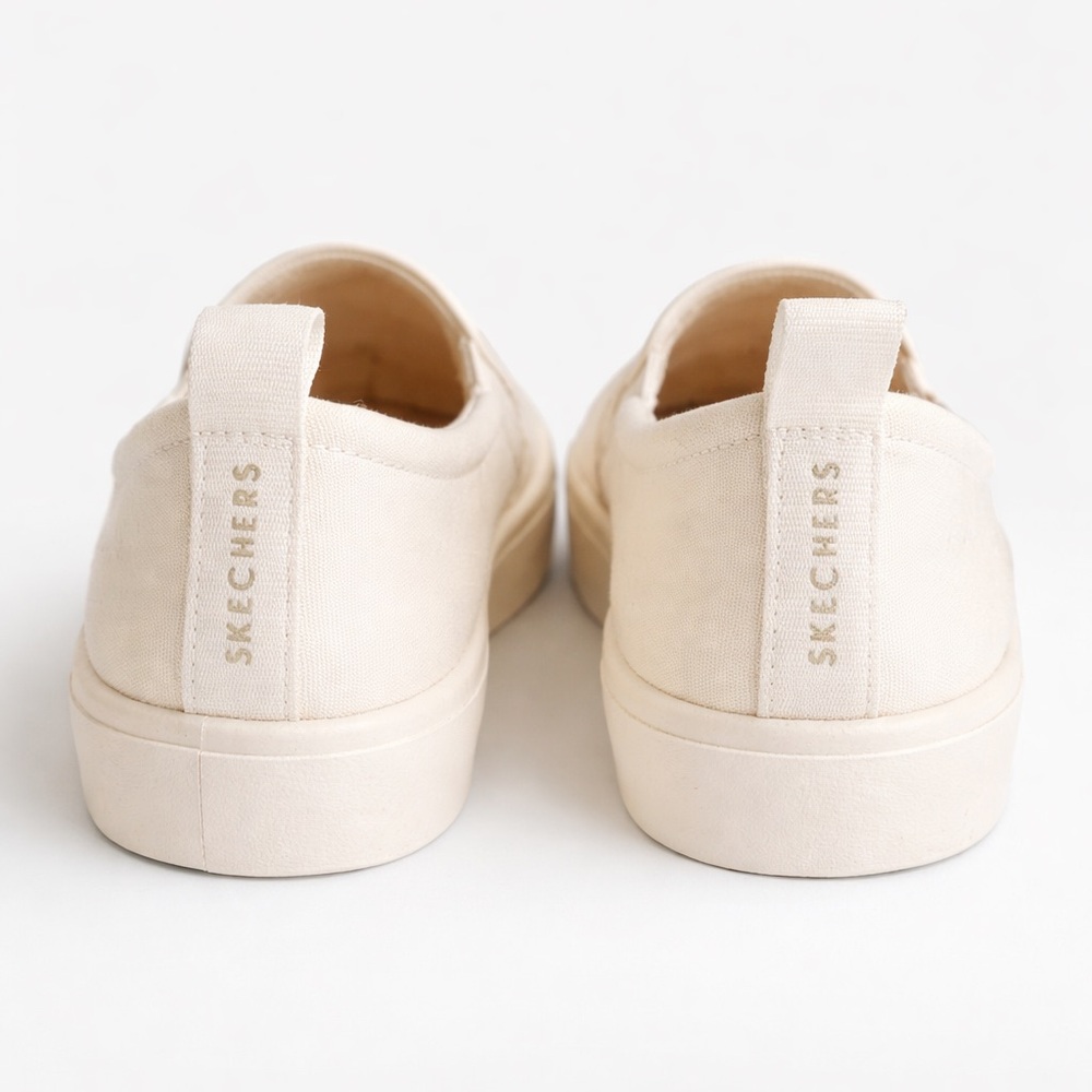 Skechers Women's Slip-On Canvas Sneakers in Cream